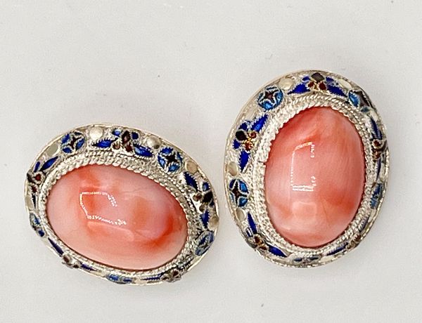 Orecchini in argento con corallo  - Asta Gioielli e Argenti Moderni e Contemporanei - Associazione Nazionale - Case d'Asta italiane