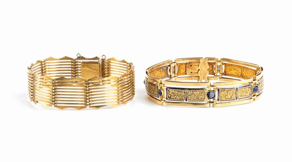 Due bracciali in oro  - Asta Gioielli e Argenti Moderni e Contemporanei - Associazione Nazionale - Case d'Asta italiane
