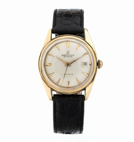 BREITLING: orologio polso in metallo, anni '60  - Asta Gioielli e Argenti Moderni e Contemporanei - Associazione Nazionale - Case d'Asta italiane