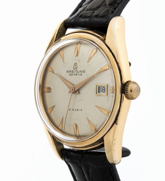 BREITLING: orologio polso in metallo, anni '60  - Asta Gioielli e Argenti Moderni e Contemporanei - Associazione Nazionale - Case d'Asta italiane