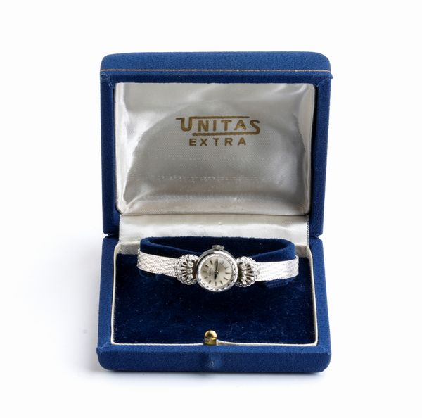 UNITAS: orologio Lady in oro e brillanti, anni' 50  - Asta Gioielli e Argenti Moderni e Contemporanei - Associazione Nazionale - Case d'Asta italiane
