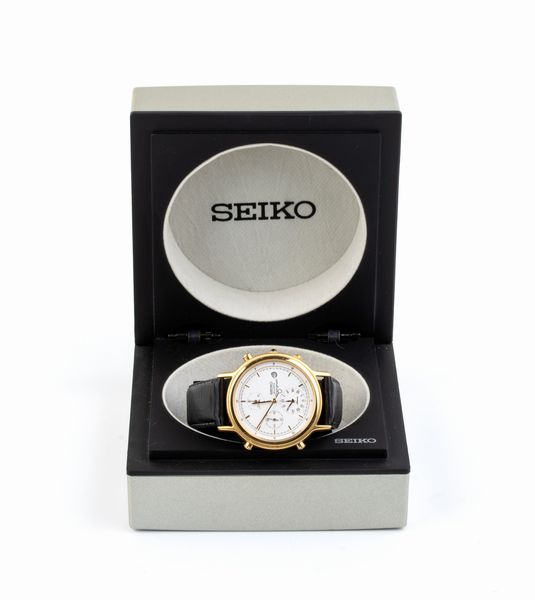 SEIKO: orologio cronografo in acciaio  - Asta Gioielli e Argenti Moderni e Contemporanei - Associazione Nazionale - Case d'Asta italiane