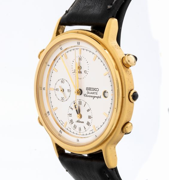SEIKO: orologio cronografo in acciaio  - Asta Gioielli e Argenti Moderni e Contemporanei - Associazione Nazionale - Case d'Asta italiane
