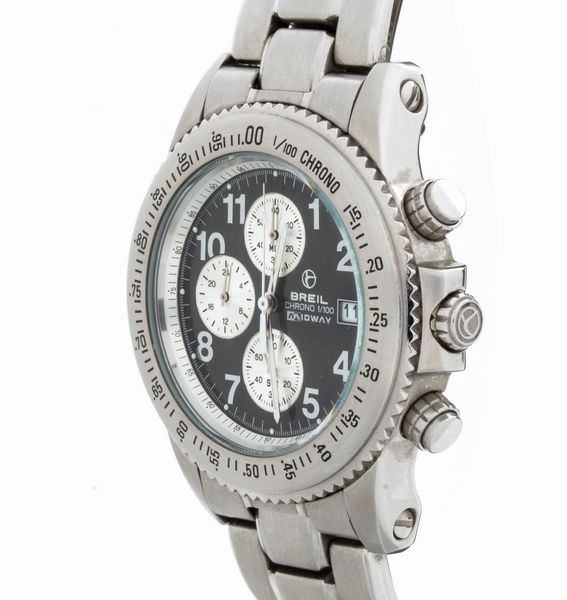 BREIL: orologio polso cronografo in acciaio  - Asta Gioielli e Argenti Moderni e Contemporanei - Associazione Nazionale - Case d'Asta italiane