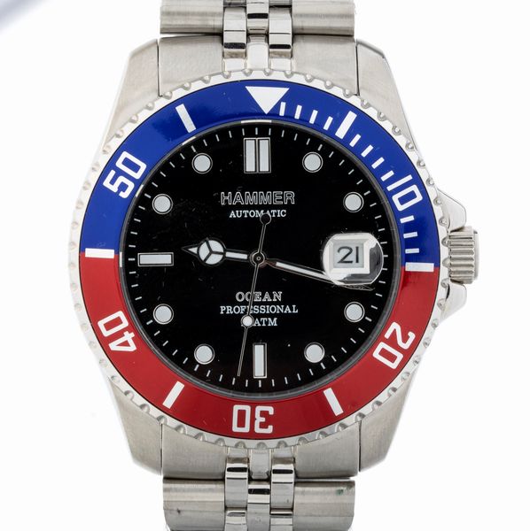 HAMMER: orologio polso in acciaio  - Asta Gioielli e Argenti Moderni e Contemporanei - Associazione Nazionale - Case d'Asta italiane