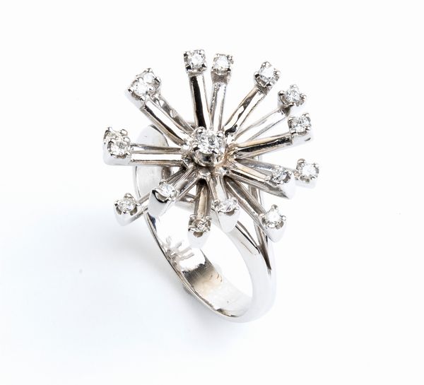 Anello in oro con diamanti  - Asta Gioielli e Argenti Moderni e Contemporanei - Associazione Nazionale - Case d'Asta italiane