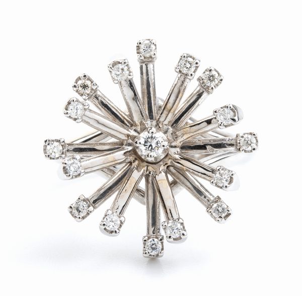 Anello in oro con diamanti  - Asta Gioielli e Argenti Moderni e Contemporanei - Associazione Nazionale - Case d'Asta italiane