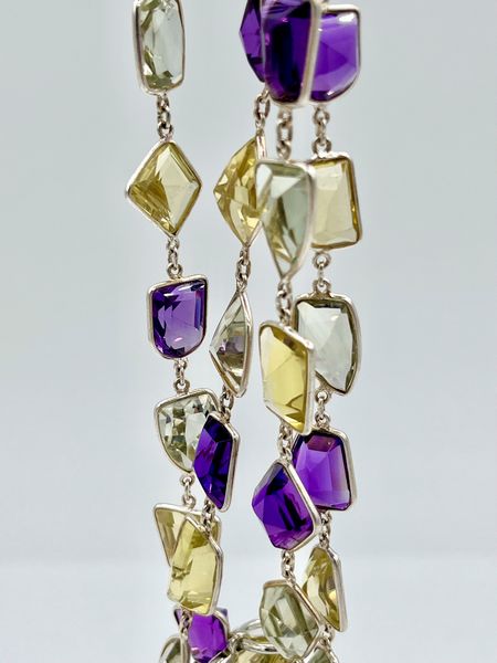 Lungo girocollo con quarzi  - Asta Gioielli e Argenti Moderni e Contemporanei - Associazione Nazionale - Case d'Asta italiane