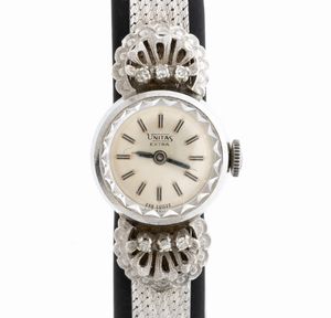 UNITAS: orologio Lady in oro e brillanti, anni' 50  - Asta Gioielli e Argenti Moderni e Contemporanei - Associazione Nazionale - Case d'Asta italiane