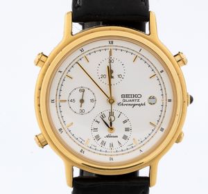 SEIKO: orologio cronografo in acciaio  - Asta Gioielli e Argenti Moderni e Contemporanei - Associazione Nazionale - Case d'Asta italiane