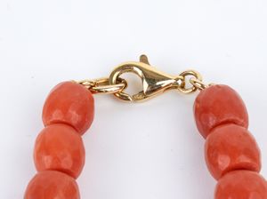 Collana in corallo Mediterraneo  - Asta Gioielli e Argenti Moderni e Contemporanei - Associazione Nazionale - Case d'Asta italiane