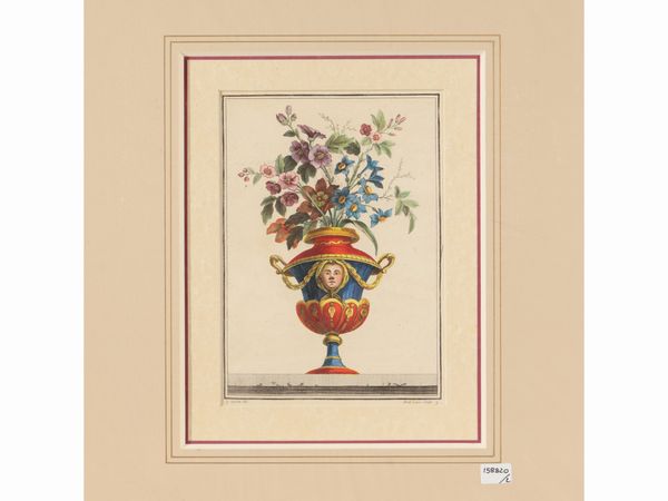 Vasi con fiori  - Asta Una collezione di stampe - parte II - Associazione Nazionale - Case d'Asta italiane