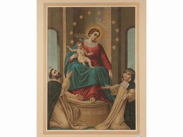 La Madonna del Rosario di Pompei  - Asta Una collezione di stampe - parte II - Associazione Nazionale - Case d'Asta italiane