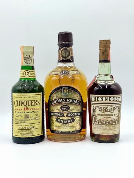 Chequers - Chivas Regal - Hennessy Cognac  - Asta Whisky & Whiskey and other Fine Spirits - Associazione Nazionale - Case d'Asta italiane