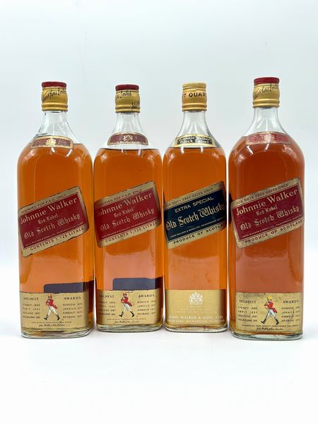 Johnnie Walker Red Label - Johnnie Walker Black Label  - Asta Whisky & Whiskey and other Fine Spirits - Associazione Nazionale - Case d'Asta italiane