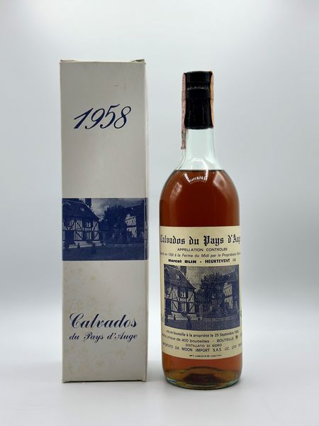 Calvados du Pays d'Auge Marcel Blin 1958  - Asta Whisky & Whiskey and other Fine Spirits - Associazione Nazionale - Case d'Asta italiane