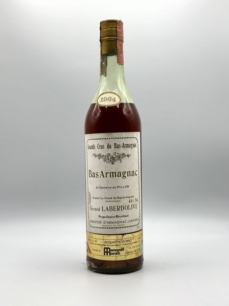 Laberdolive, Bas Armagnac Domaine du Pillon 1964  - Asta Whisky & Whiskey and other Fine Spirits - Associazione Nazionale - Case d'Asta italiane