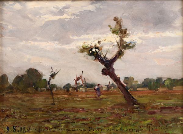 Carlo Follini : Paesaggio  - Asta Dipinti del XIX e XX secolo - Associazione Nazionale - Case d'Asta italiane