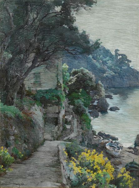 Romolo Pergola : Scorcio costa ligure  - Asta Dipinti del XIX e XX secolo - Associazione Nazionale - Case d'Asta italiane