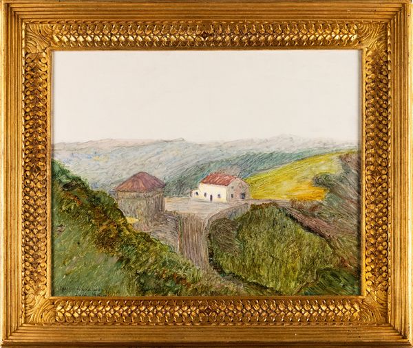 Giuseppe Pellizza da Volpedo : Ricovero N.2 del Penice o La cantoniera al passo del<BR>Penice  - Asta Dipinti del XIX e XX secolo - Associazione Nazionale - Case d'Asta italiane