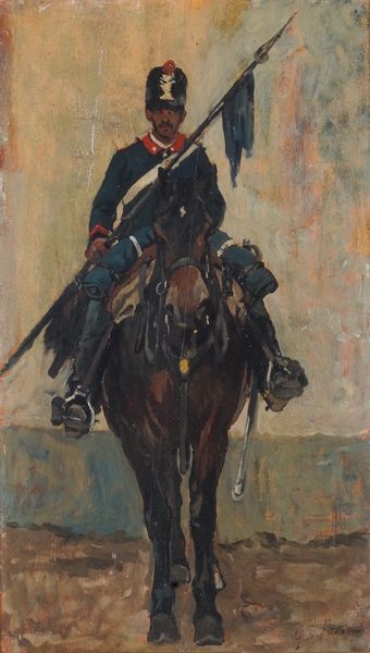 Giovanni Fattori : Soldato a cavallo  - Asta Dipinti del XIX e XX secolo - Associazione Nazionale - Case d'Asta italiane