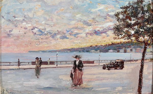 Pietro Scoppetta : Mergellina  - Asta Dipinti del XIX e XX secolo - Associazione Nazionale - Case d'Asta italiane