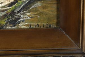 Lorenzo Delleani : Paesaggio  - Asta Dipinti del XIX e XX secolo - Associazione Nazionale - Case d'Asta italiane