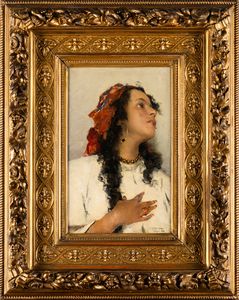 Johann Viktor Krämer : Donna marocchina  - Asta Dipinti del XIX e XX secolo - Associazione Nazionale - Case d'Asta italiane