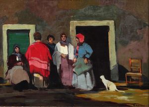 Renato Natali : Figure  - Asta Dipinti del XIX e XX secolo - Associazione Nazionale - Case d'Asta italiane