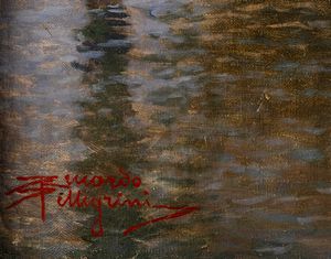 RICCARDO PELLEGRINI : Bufera imminente  - Asta Dipinti del XIX e XX secolo - Associazione Nazionale - Case d'Asta italiane