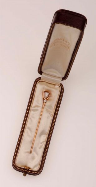 Tiffany & Co. Spillone da cravatta con diamante  - Asta Fine Jewels - Associazione Nazionale - Case d'Asta italiane