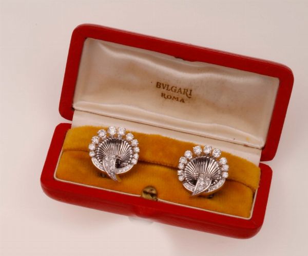Bulgari. Orecchini con diamanti  - Asta Fine Jewels - Associazione Nazionale - Case d'Asta italiane