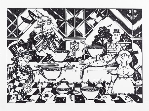 Altan (Francesco Tullio Altan) : Il t di Alice  - Asta Maestri dell'Illustrazione: Collezione Cereda - Associazione Nazionale - Case d'Asta italiane