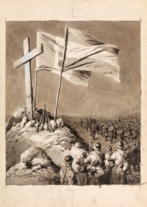 Achille Beltrame - Rito legionario in onore dei caduti