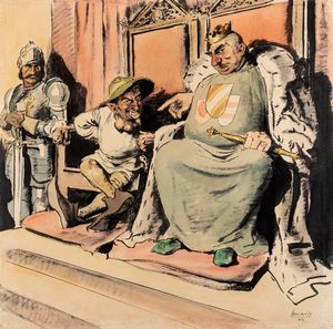 Gino Boccasile - Bertoldo e il Re Alboino