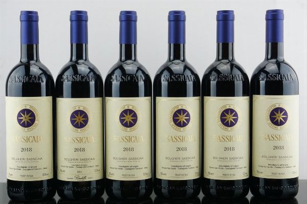 Sassicaia Tenuta San Guido 2018  - Asta AS TIME GOES BY | Vini Pregiati e da Collezione - Associazione Nazionale - Case d'Asta italiane