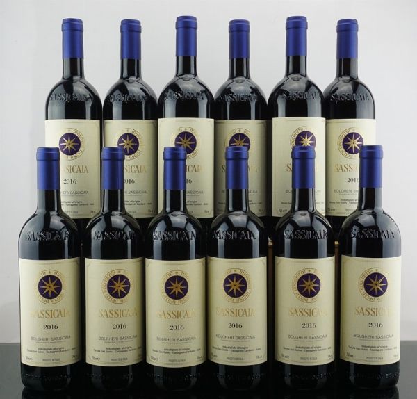 Sassicaia Tenuta San Guido 2016  - Asta AS TIME GOES BY | Vini Pregiati e da Collezione - Associazione Nazionale - Case d'Asta italiane