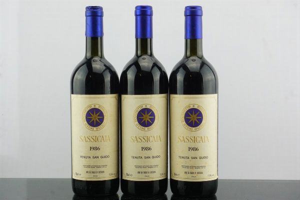 Sassicaia Tenuta San Guido 1986  - Asta AS TIME GOES BY | Vini Pregiati e da Collezione - Associazione Nazionale - Case d'Asta italiane
