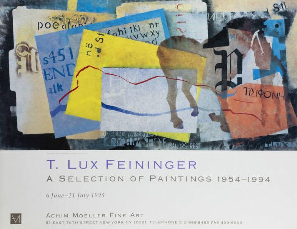 MANIFESTO : T. Lux Feininger. A selection of paintings 1954-1994  - Asta Grafica - Associazione Nazionale - Case d'Asta italiane