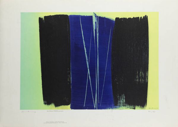 HANS HARTUNG Lipsia (Germania) 1904 - 1989 Antibes (Francia) : Senza titolo 1966  - Asta Grafica - Associazione Nazionale - Case d'Asta italiane