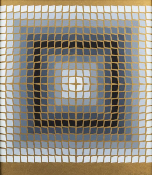 VICTOR VASARELY Pcs (Ungheria) 1908 - 1997 Parigi : Senza titolo  - Asta Grafica - Associazione Nazionale - Case d'Asta italiane