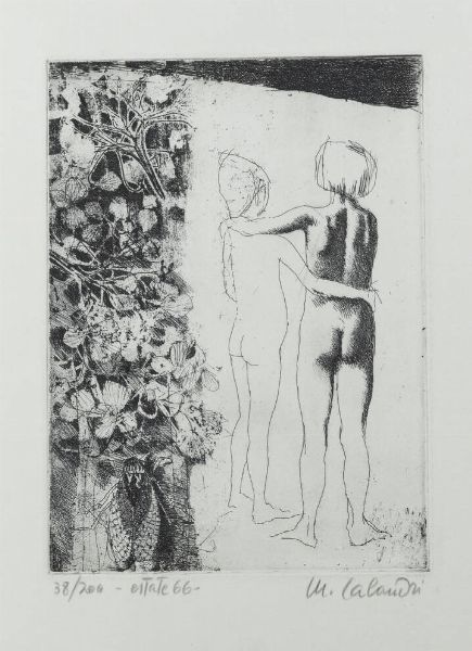 MARIO CALANDRI Torino 1914 - 1993 : Estate 66 1966  - Asta Grafica - Associazione Nazionale - Case d'Asta italiane