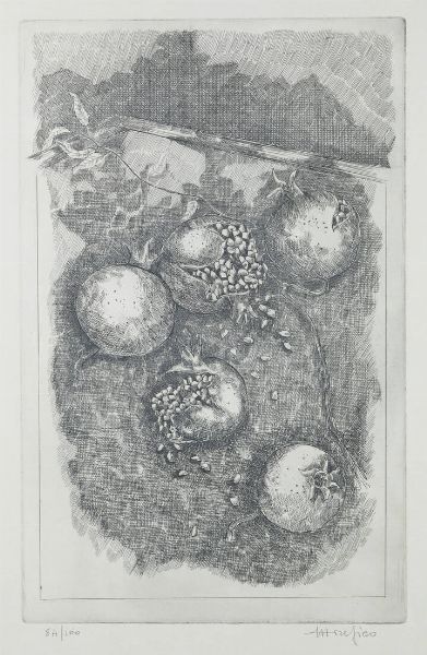 ETTORE FICO Piatto Biellese (VC) 1917 - 2004 Torino : Melograno  - Asta Grafica - Associazione Nazionale - Case d'Asta italiane