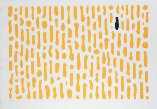 LUIGI MAINOLFI Rotondi (AV) 1948 : Muro del pensiero 1980  - Asta Grafica - Associazione Nazionale - Case d'Asta italiane