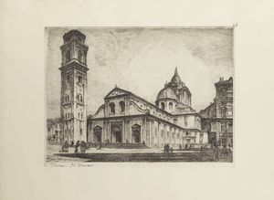 FRANCESCO MENNYEY Torino 1889 - 1950 - Torino-Il Duomo