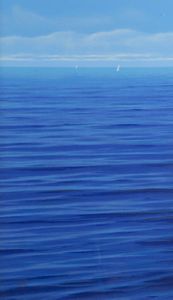 DANIELE FISSORE Savigliano (CN) 1947 - 2017 - Marina con vele all'orizzonte