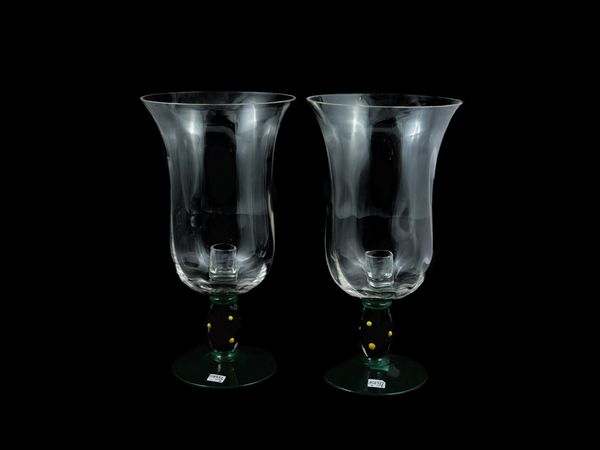 Due candelieri a campana Barovier & Toso della serie B.A.G.  - Asta Colori e Forme. Una collezione Barovier&Toso - Associazione Nazionale - Case d'Asta italiane