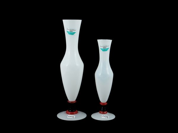 Due vasi Barovier & Toso della serie B.A.G.  - Asta Colori e Forme. Una collezione Barovier&Toso - Associazione Nazionale - Case d'Asta italiane
