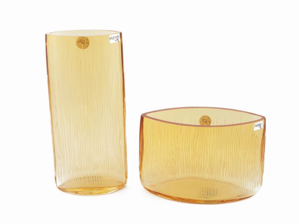 Due vasi Barovier & Toso della serie B.A.G.  - Asta Colori e Forme. Una collezione Barovier&Toso - Associazione Nazionale - Case d'Asta italiane