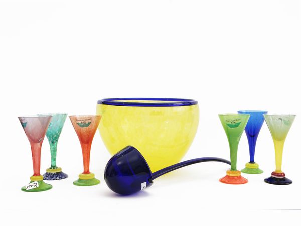 Set da aperitivo Barovier & Toso della serie B.A.G.  - Asta Colori e Forme. Una collezione Barovier&Toso - Associazione Nazionale - Case d'Asta italiane